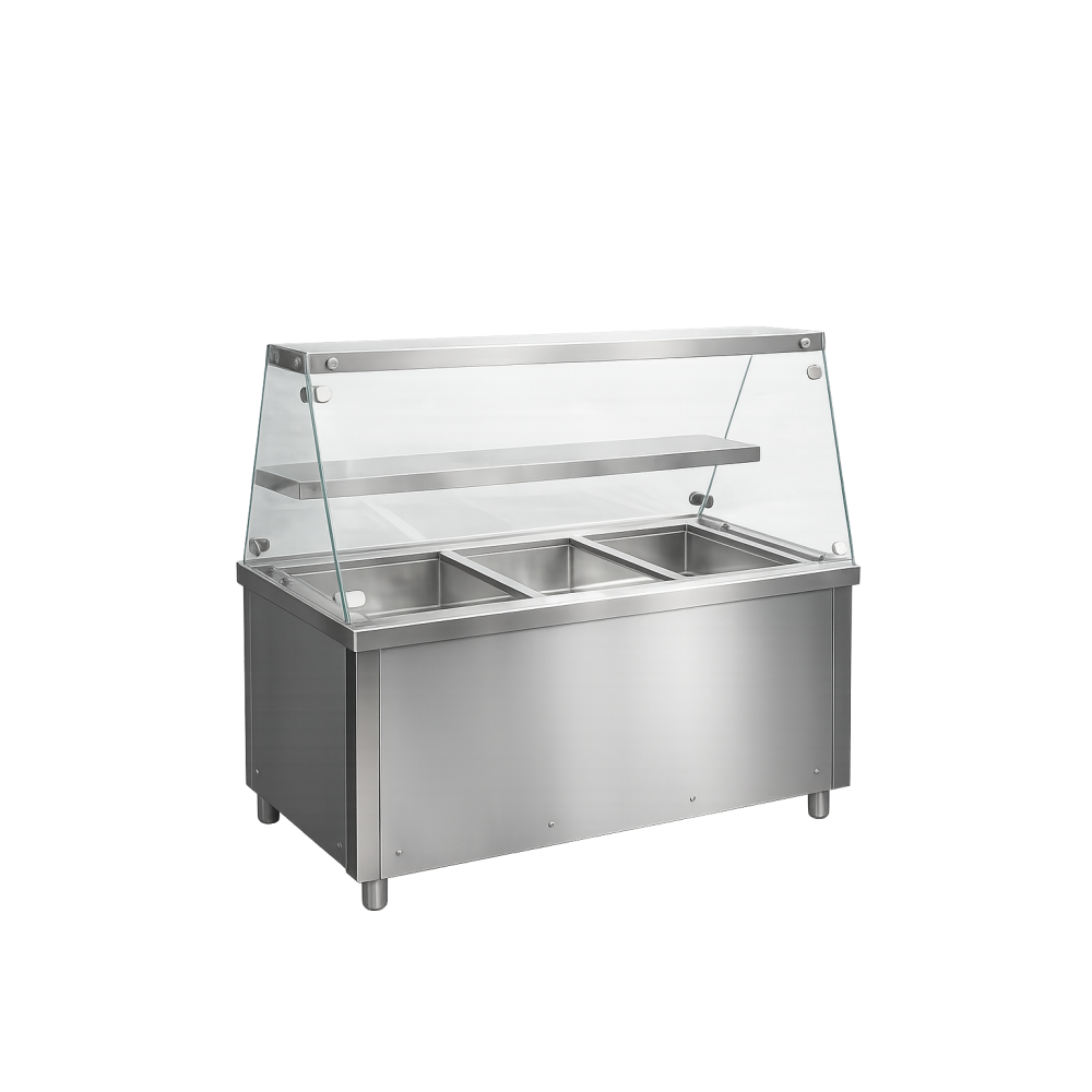 3XGN1/1 KAPACITÁSÚ MELEGENTARTÓ, EGYENES ÜVEGES FELÉPÍTMÉNNYEL