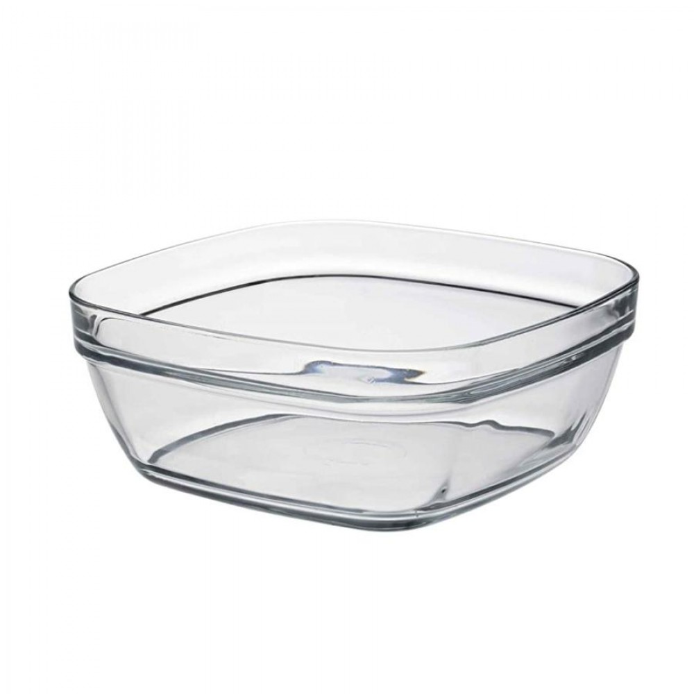 Temperált szögletes üvegtál 20 cm DURALEX, 2 L