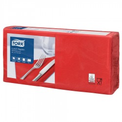 Szalvéta TORK Lunch 1/4 2 rétegű 33x33 cm (#200) /piros/