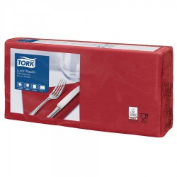 Szalvéta TORK Lunch 1/4 2 rétegű 33x33 cm (#200) /bordó/
