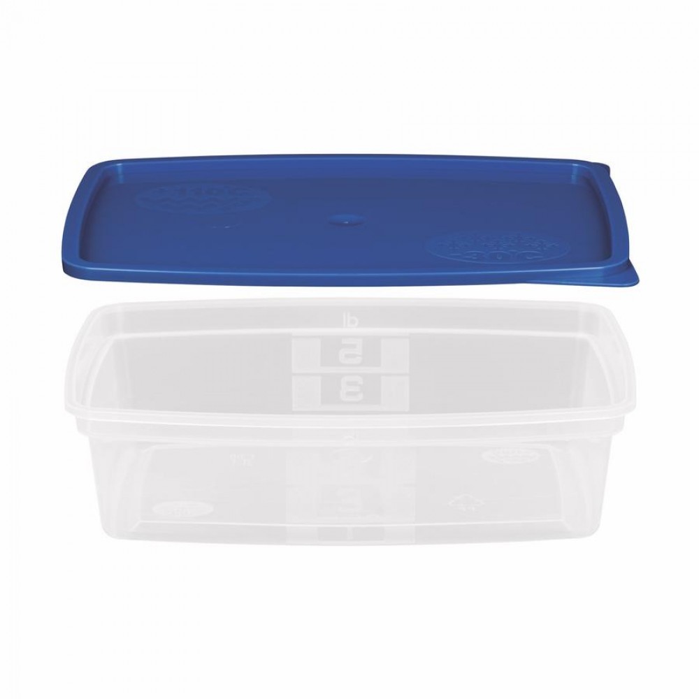 Többször használható ételhordó 0,5 liter mikrózható/fagyasztható, színes fedővel