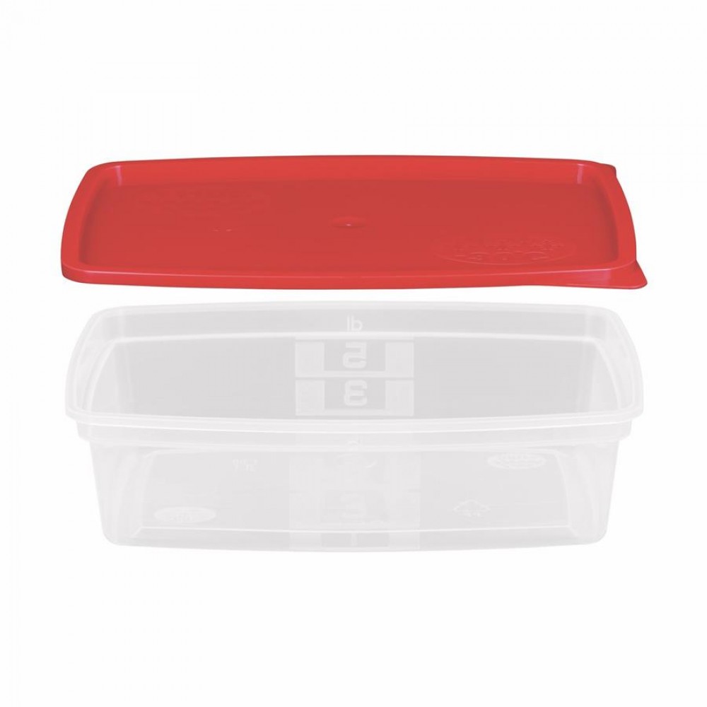 Többször használható ételhordó 0,5 liter mikrózható/fagyasztható, színes fedővel