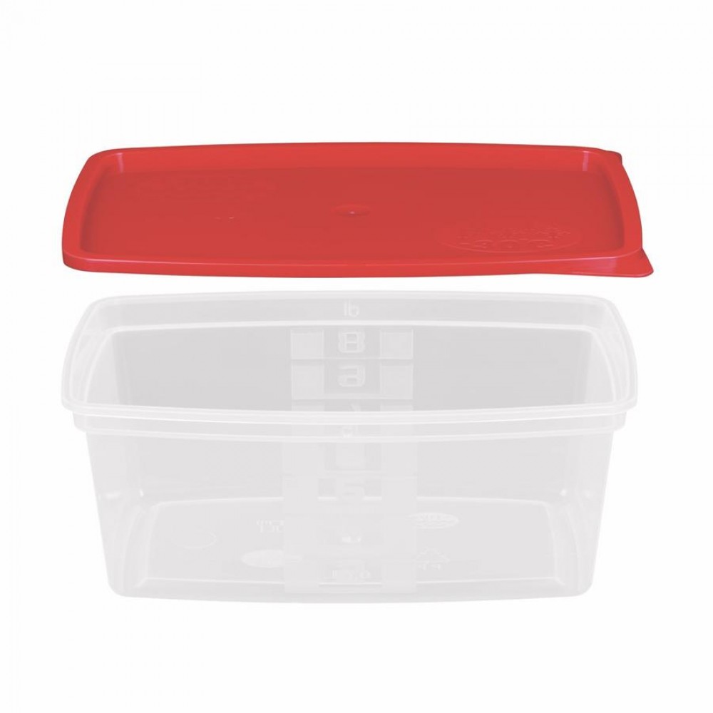 Többször használható ételhordó 0,8 liter mikrózható/fagyasztható, színes fedővel