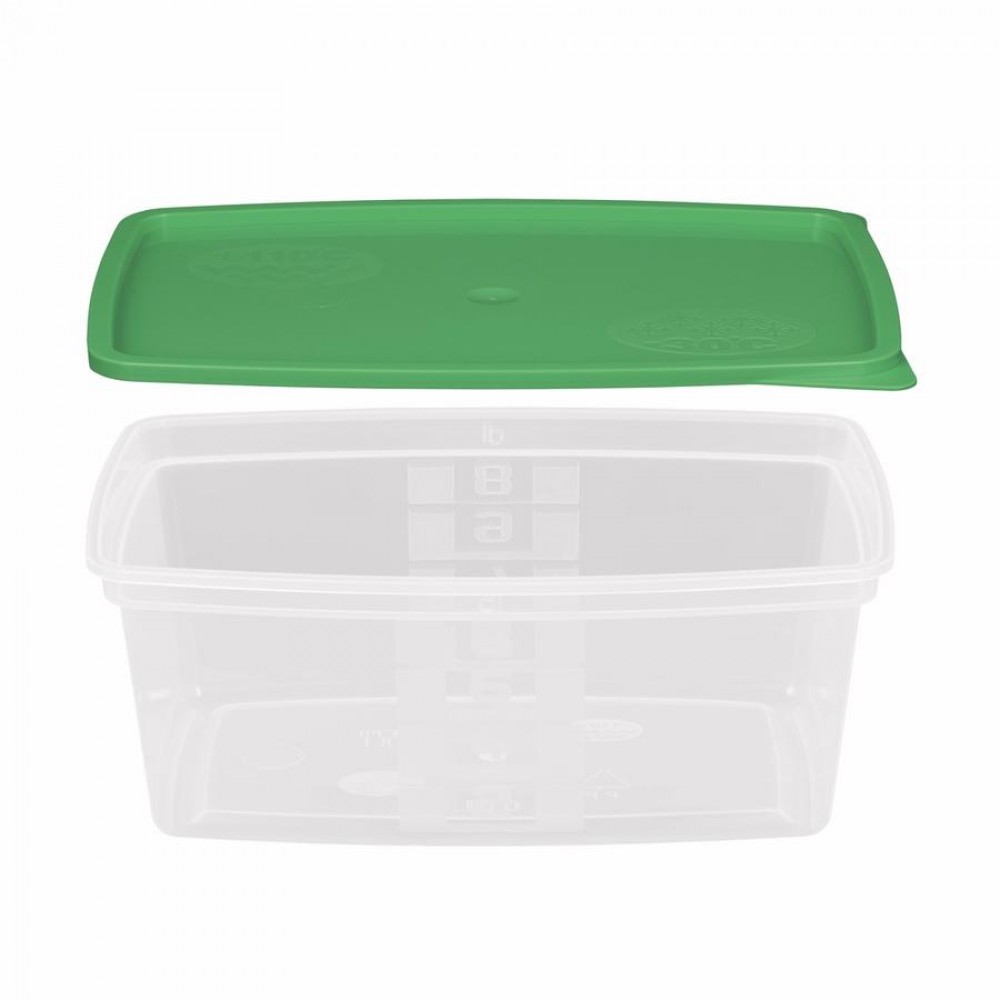 Többször használható ételhordó 0,8 liter mikrózható/fagyasztható, színes fedővel