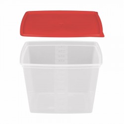 Többször használható ételhordó 4,5 liter mikrózható/fagyasztható, színes fedővel