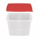 Többször használható ételhordó 4,5 liter mikrózható/fagyasztható, színes fedővel