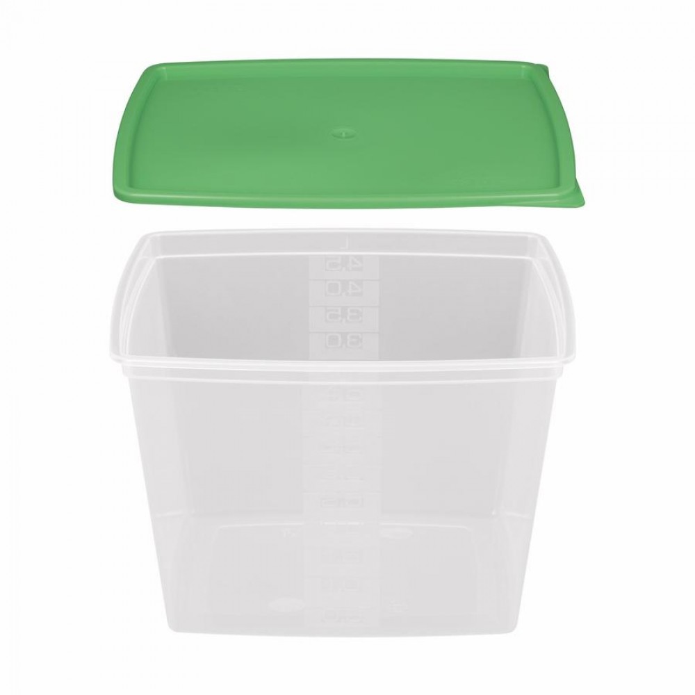 Többször használható ételhordó 4,5 liter mikrózható/fagyasztható, színes fedővel