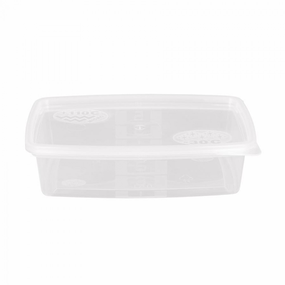 Többször használható ételhordó 0,5 liter mikrózható/fagyasztható, áttetsző fedővel