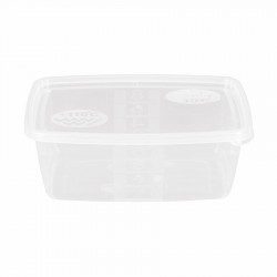Többször használható ételhordó 0,8 liter mikrózható/fagyasztható, áttetsző fedővel