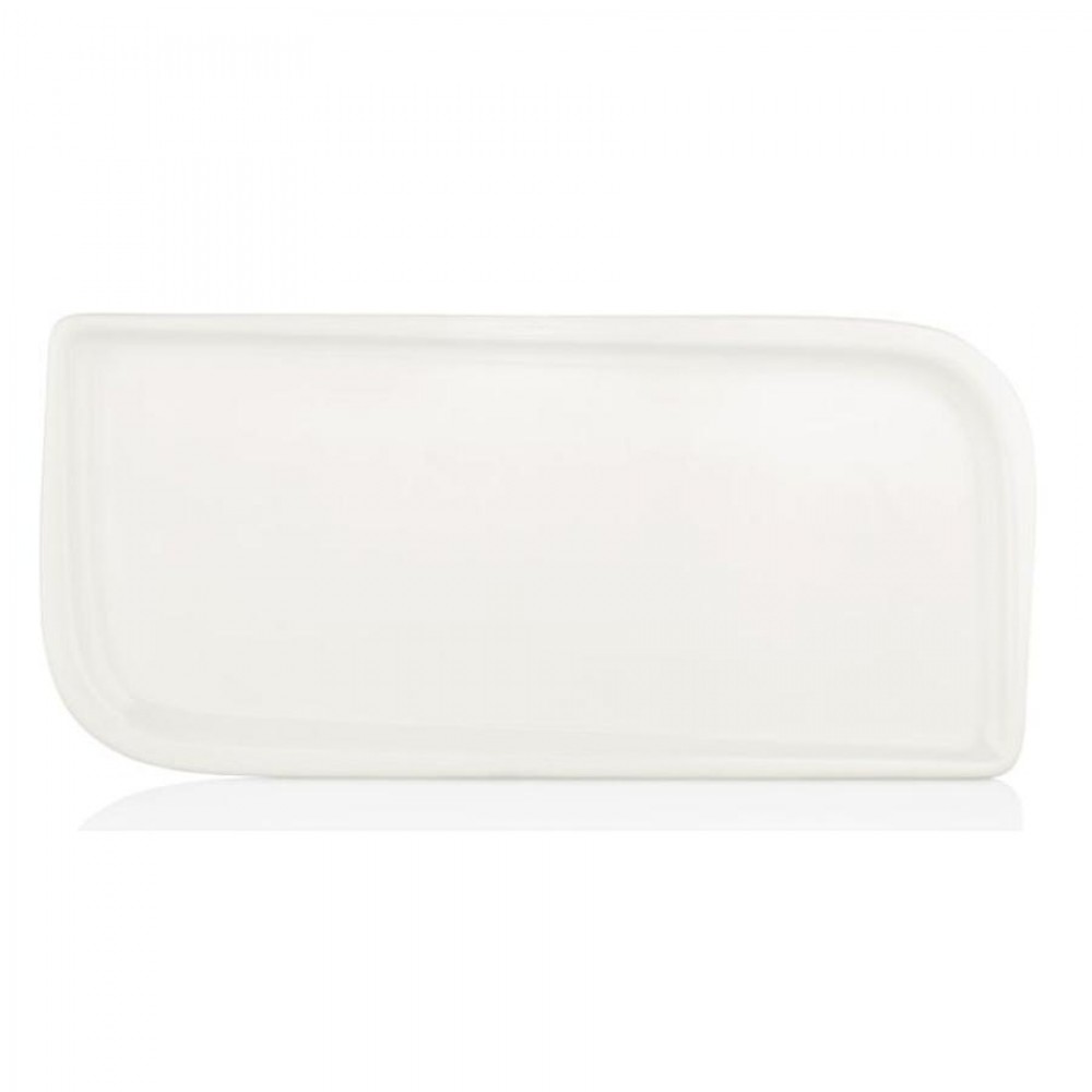 By bone fehér szögletestányér 36 x 16 cm