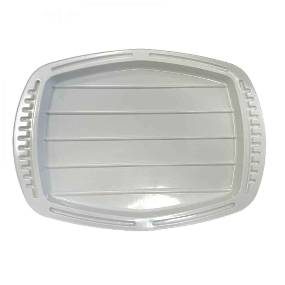 Műanyag ovális 5 személyes hidegtálas tálca fehér