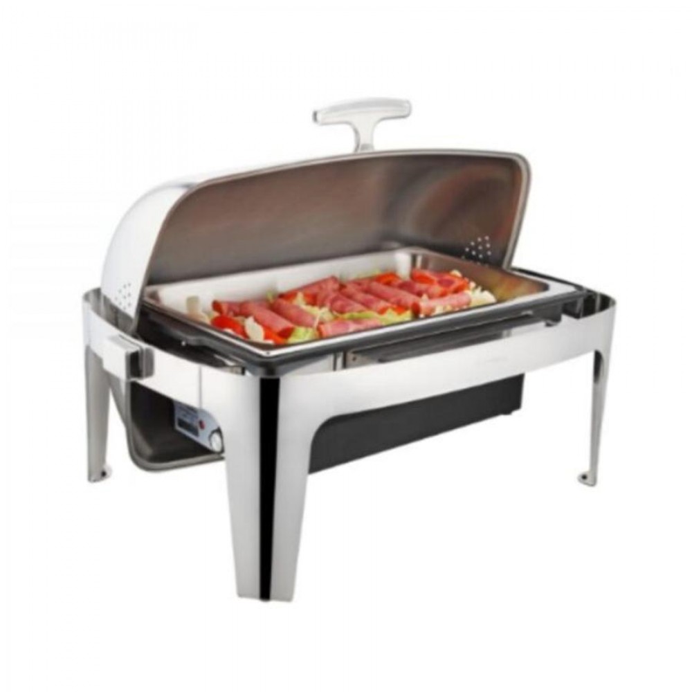 Elektromos chafing GN 1/1, roll top fedővel