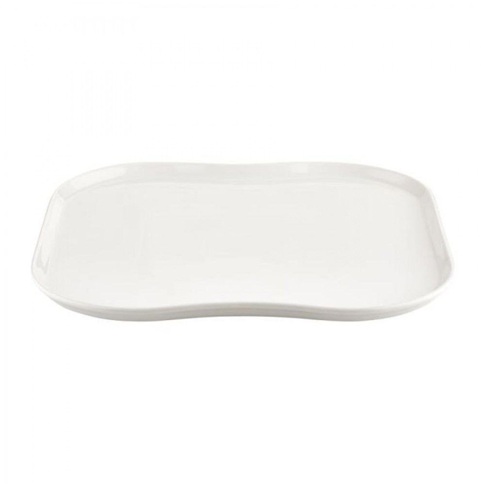 Smooth vegan négyzettányér 33 x 33 cm, fehér