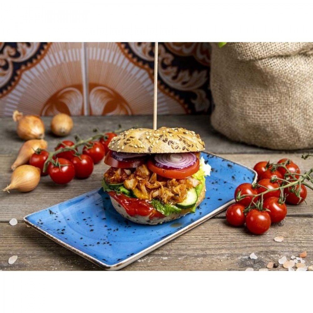 Iris szögletes vegan tányér 21,5 x 18 cm