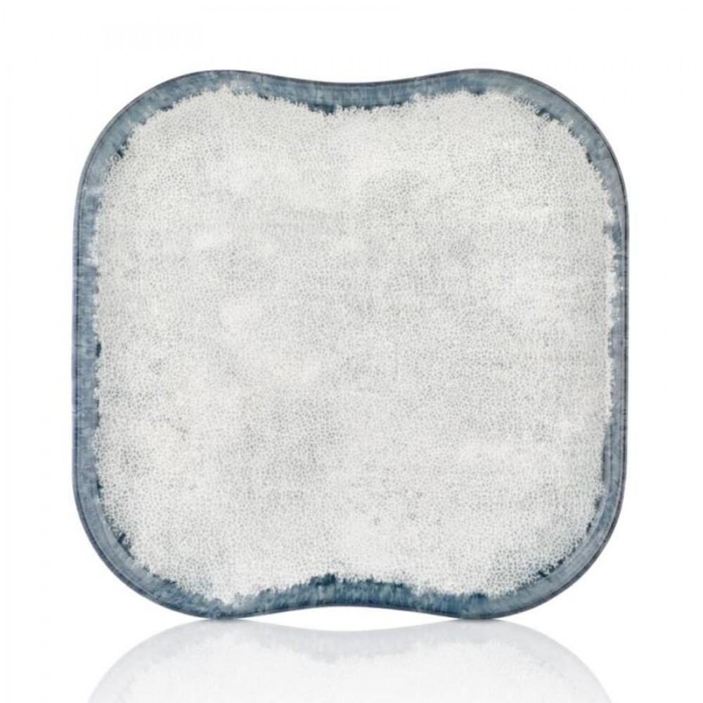 Smooth vegan négyzettányér 33 x 33 cm, kék