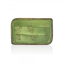 Green Harmony szögletes tányér 24 x 15 cm