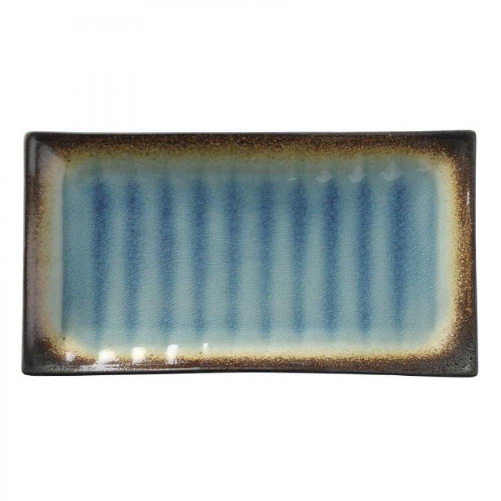 Lazur szögletes tányér 27 x 15 cm