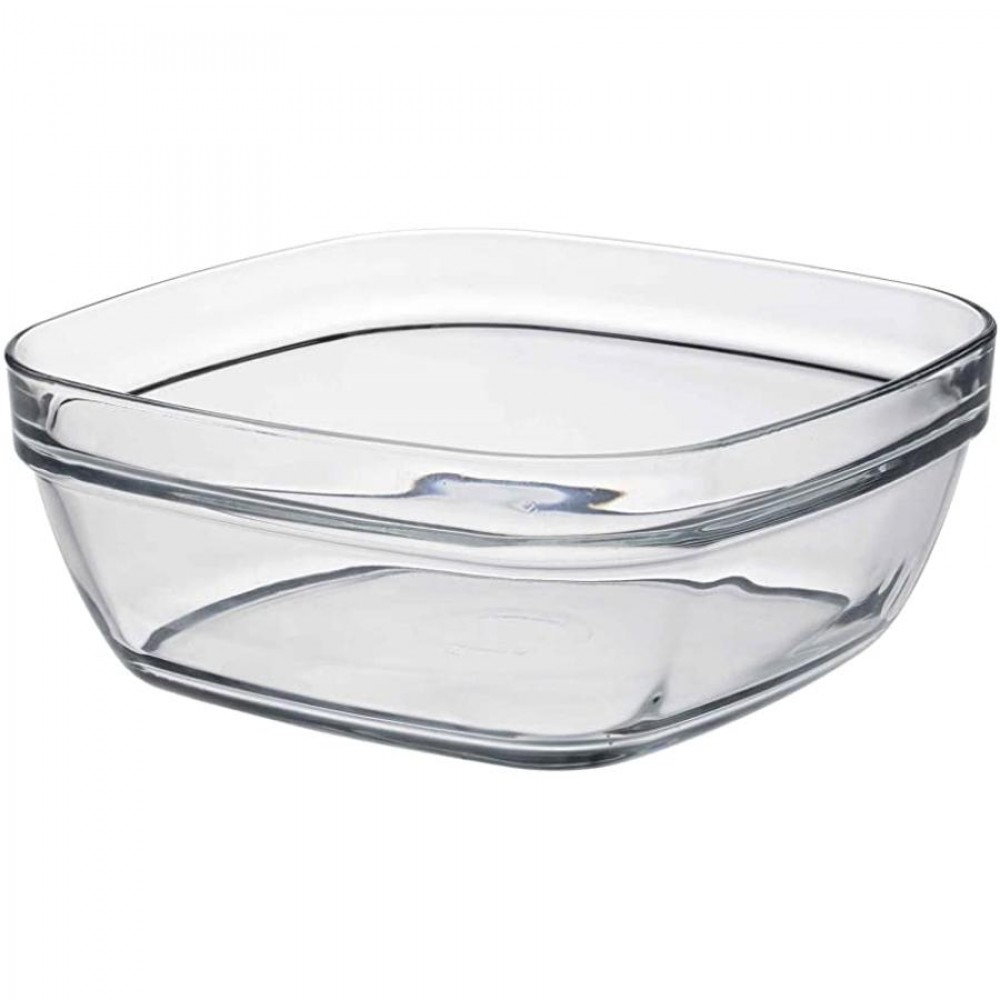 Temperált szögletes üvegtál 17 cm DURALEX, 1,1 L
