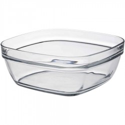 Temperált szögletes üvegtál 17 cm DURALEX, 1,1 L