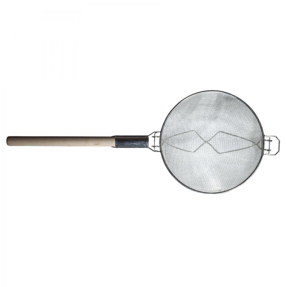 Duplahálós erősítettszűrő fanyéllel 30 cm