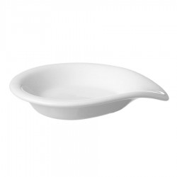 Porcelán finger food tál cseppforma 90 mm