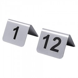 Asztalszámozó táblák 1-től 12-ig, 12 tábla a csomagban