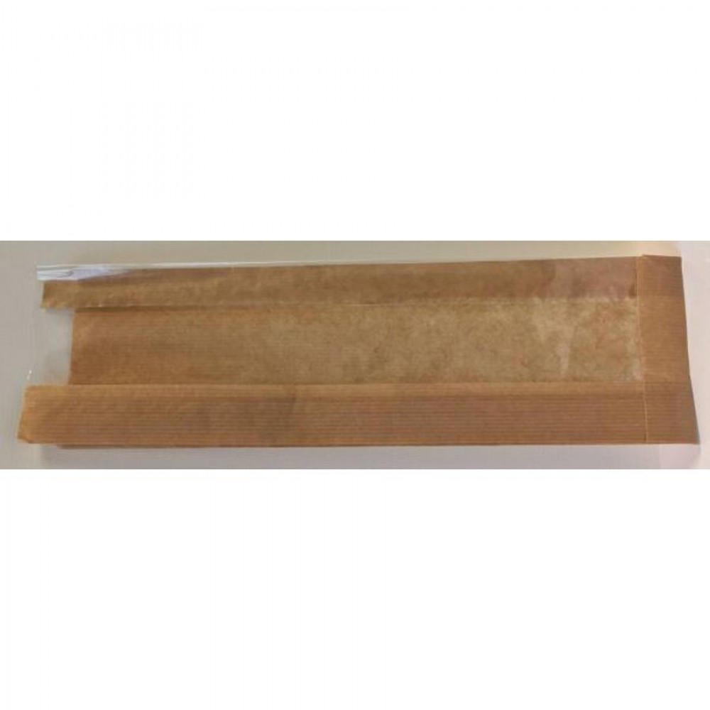 100 db Barna ablakos papírtasak 350 x 100 mm