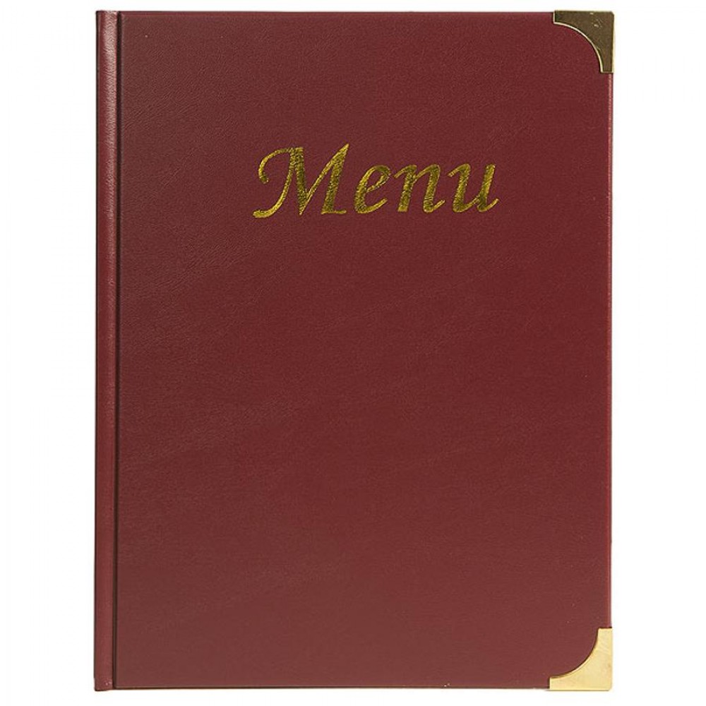 Étlap tartó, A 4-es méretben, 31 x 23,5 cm, bordó