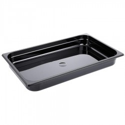 Fekete polikarbonát GN 1/1-es edény 65 mm mély, 8,8 L