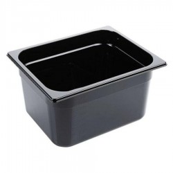 Fekete polikarbonát GN 1/2-es edény 200 mm mély, 12 L