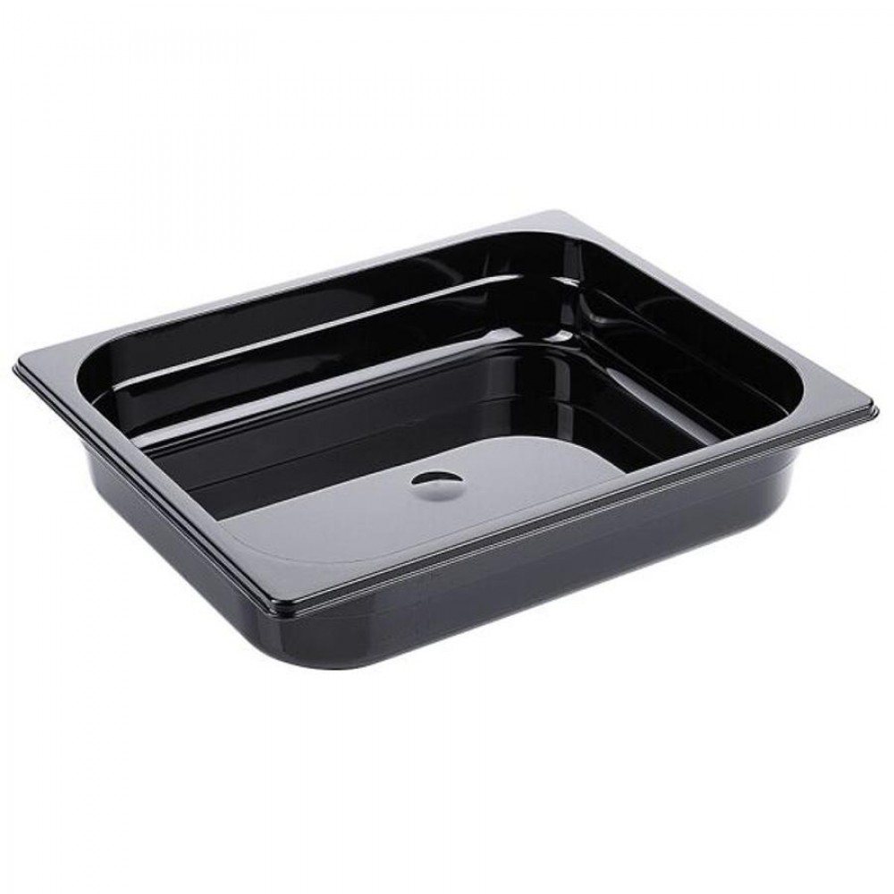 Fekete polikarbonát GN 1/2-es edény 65 mm mély, 4 L