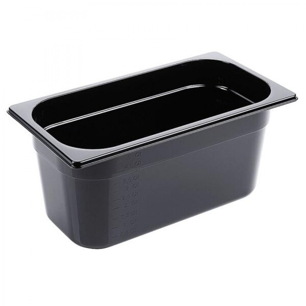 Fekete polikarbonát GN 1/3-os edény 150 mm mély, 5,4 L