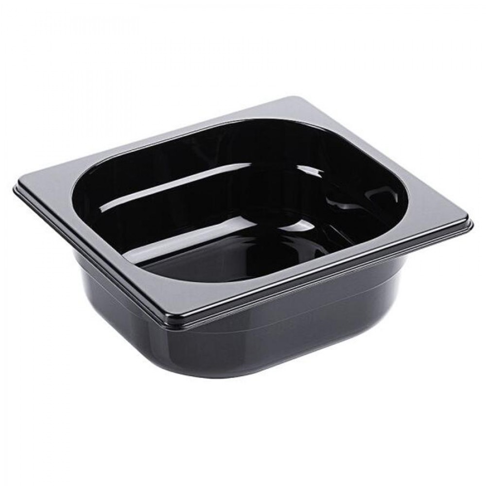 Fekete polikarbonát GN 1/6-os edény 65 mm mély, 1 L