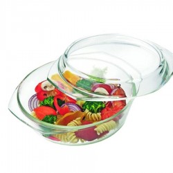 Hőálló tál fedővel, 2,5 L