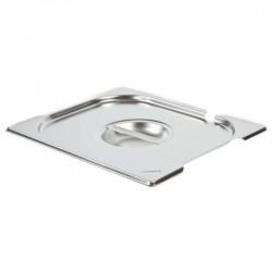 GN 1/2-es fedő, 325 x 265 mm, fül és kanálkivágással