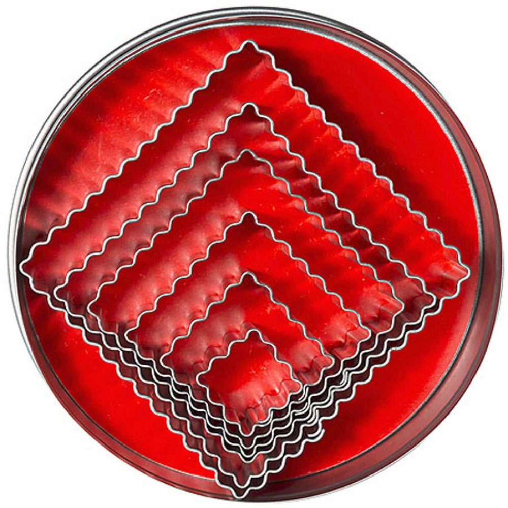 Sütikiszúró 616-os széria, 6 darabos hullámosszélű négyzetformák