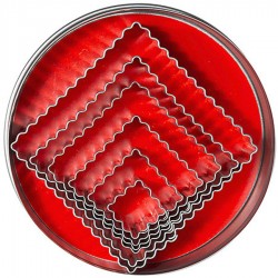 Sütikiszúró 616-os széria, 6 darabos hullámosszélű négyzetformák