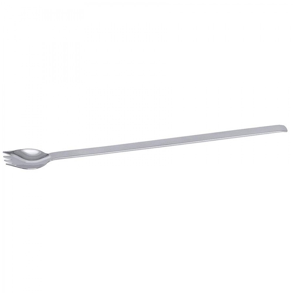 Koktélkanál, villával 23 cm
