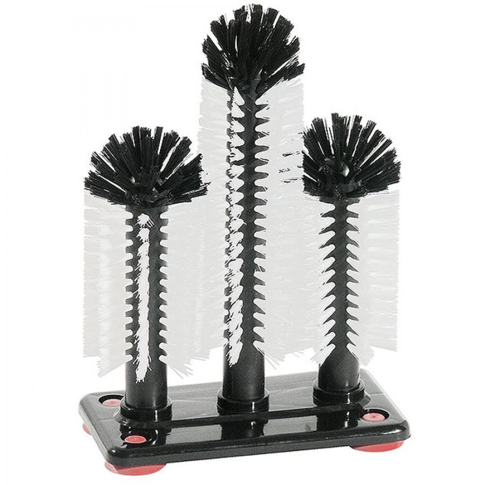 Pohármosó kefe 18-24-18 cm négy darab gumitalppal