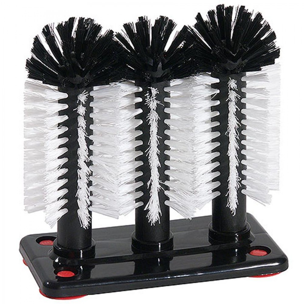 Pohármosó kefe 18-18-18 cm négy darab gumitalppal