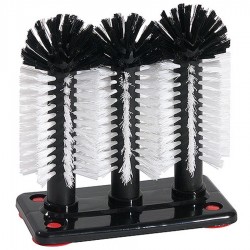 Pohármosó kefe 18-18-18 cm négy darab gumitalppal