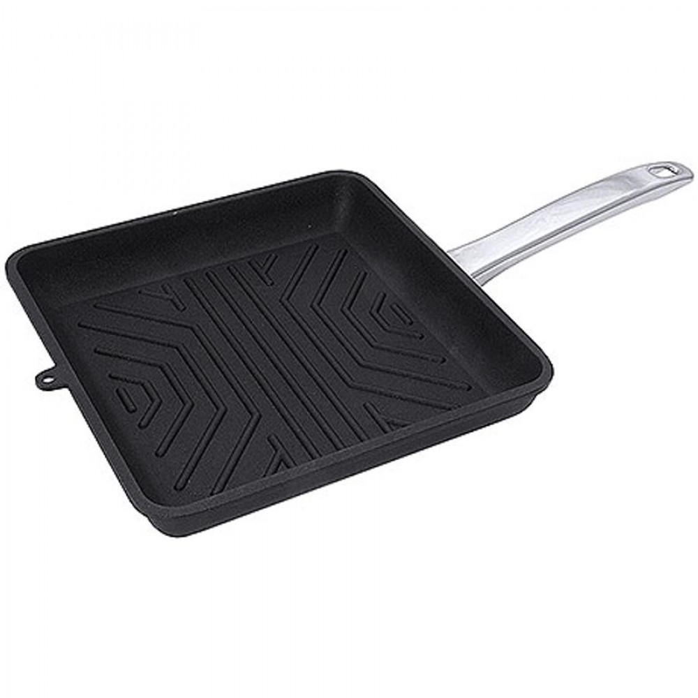 Alumínium steak serpenyő, TITÁN dioxid tapadásmentes bevonattal 25 x 25 cm-es
