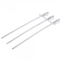 Saslikkard lapos 27 cm, 3 darabos szett