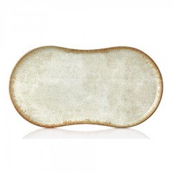 Smooth vegan jing-jang tányér 38 x 20 cm, sárga