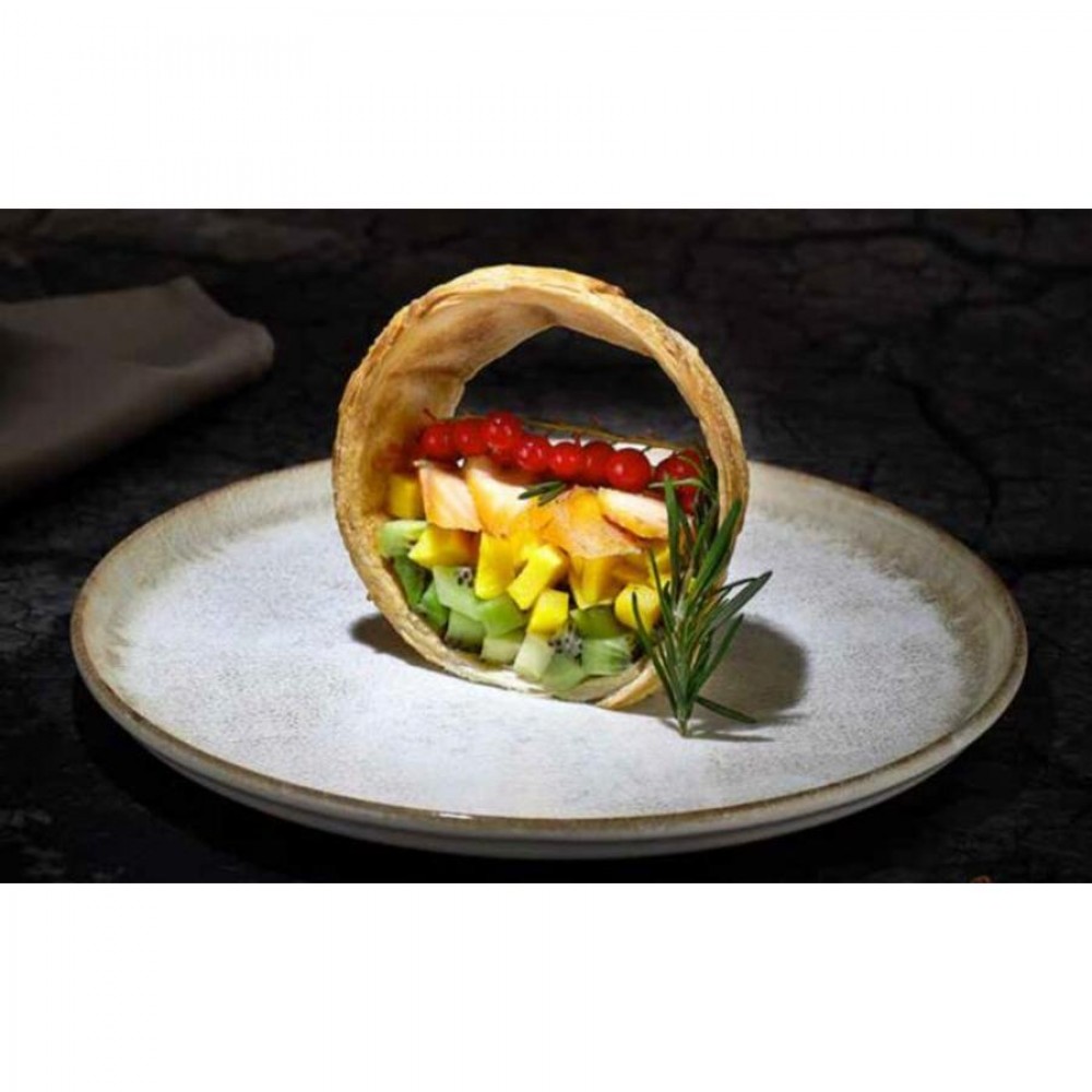 Smooth vegan terítéktányér 25 cm, sárga