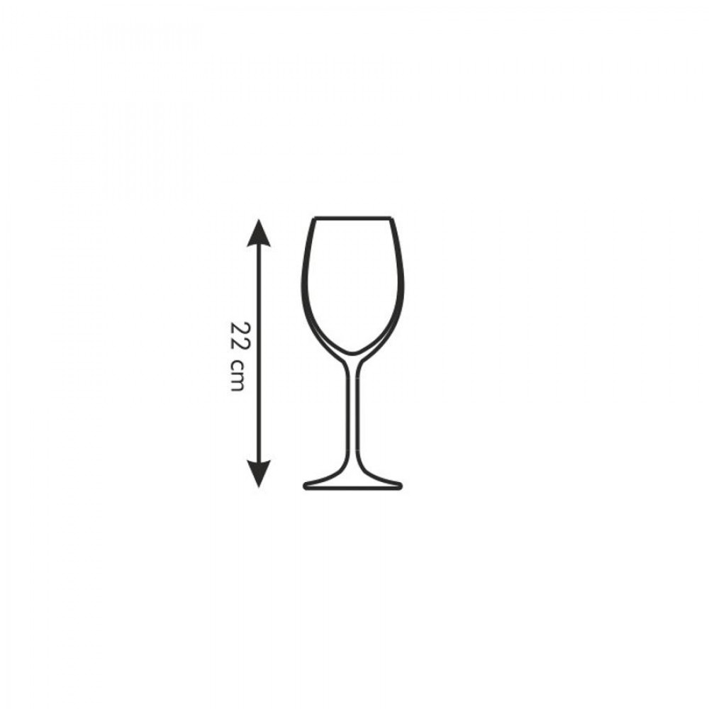 CHARLIE fehérboros poharak 6db-os, 350ml