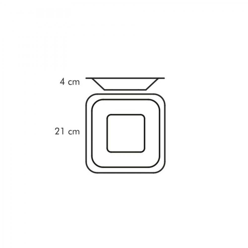 GUSTITO Mélytányér 21 x 21 cm