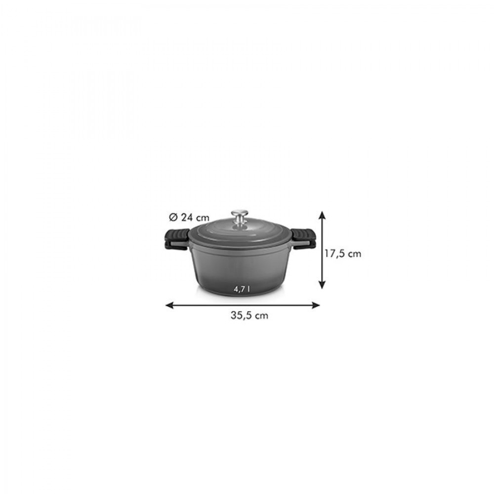 BORDEAUX lábas fedővel o 24 cm, 4.7 l