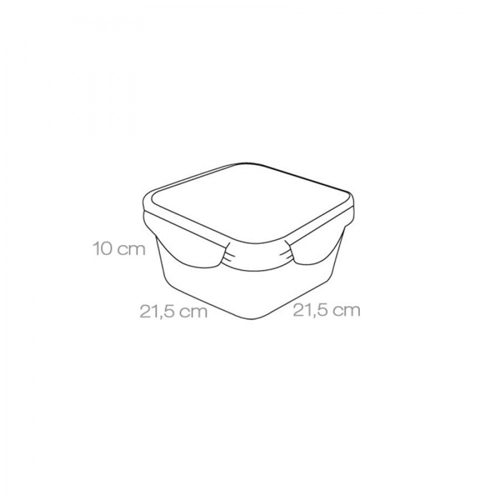 FRESHBOX ételtároló doboz, négyzet 3,0 l