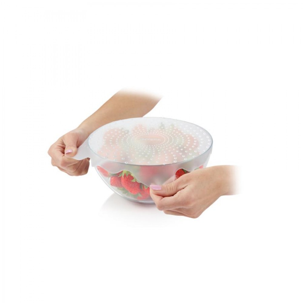 4FOOD Rugalmas szilikon fedők, 17 és 23 cm, 2db